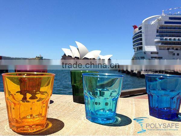 Plastic Polycarbonate Rock Tumbler Red 240 mL Glass