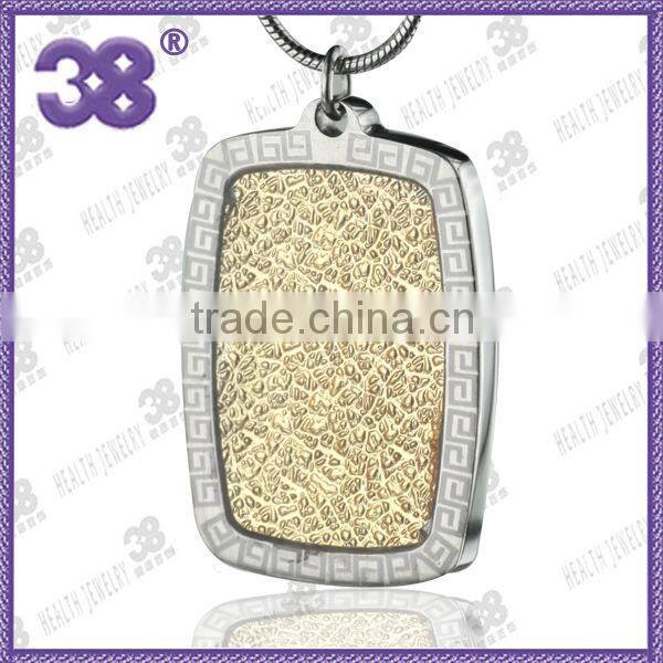 future steel square pendant necklace