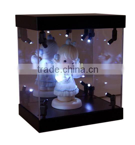 MB Display Box Acrylic Case LED Light House for Crystal Harp