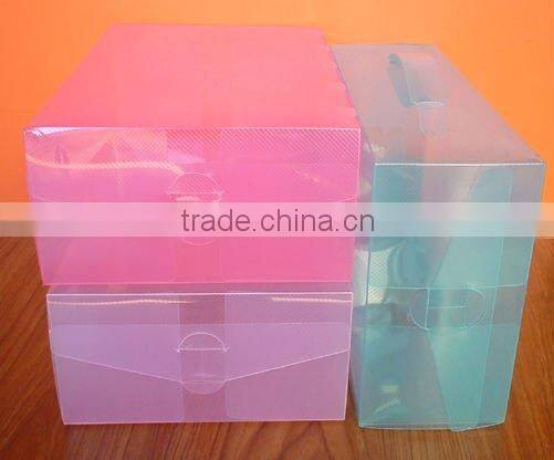 plastic clear shoe box with handle