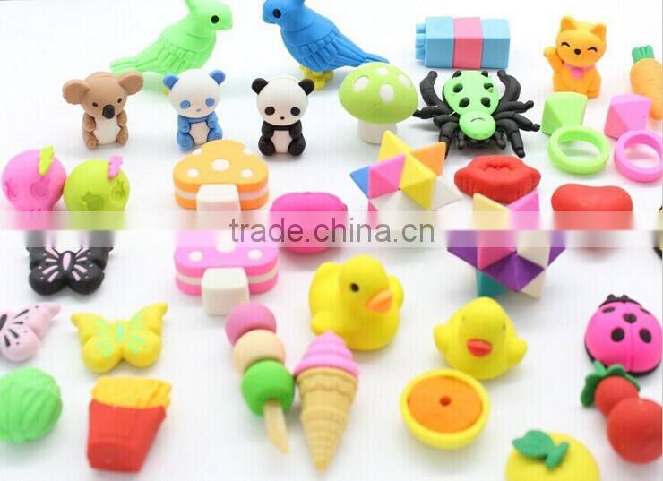 Novelty food shaped erasers