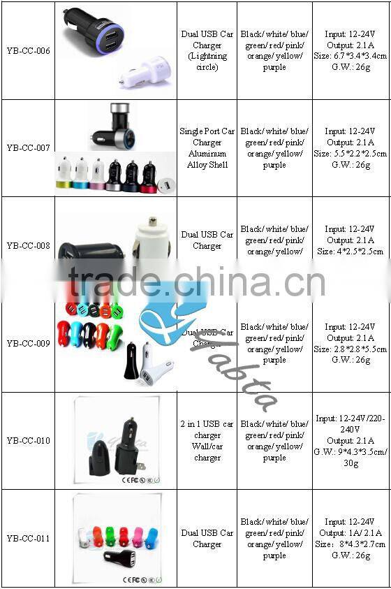 Yabta 5V 1A cargador de coche