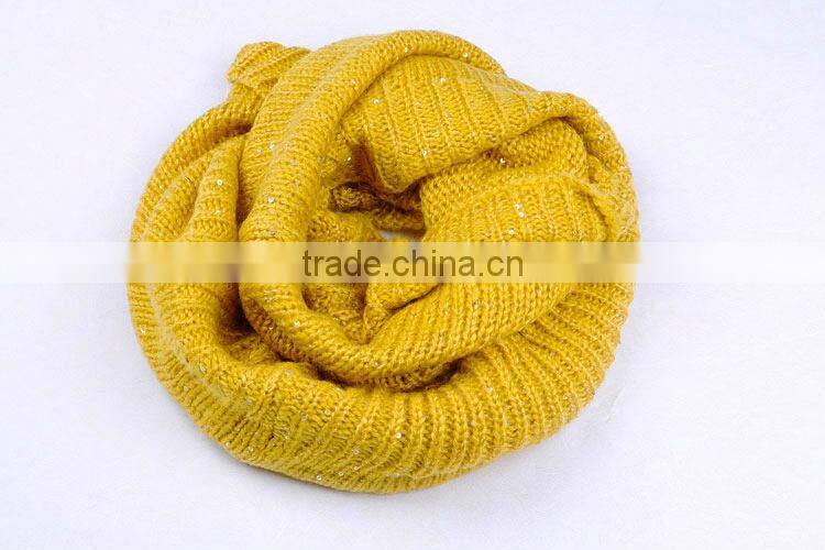 2013 fashion latest design ladies snood glitter scarf