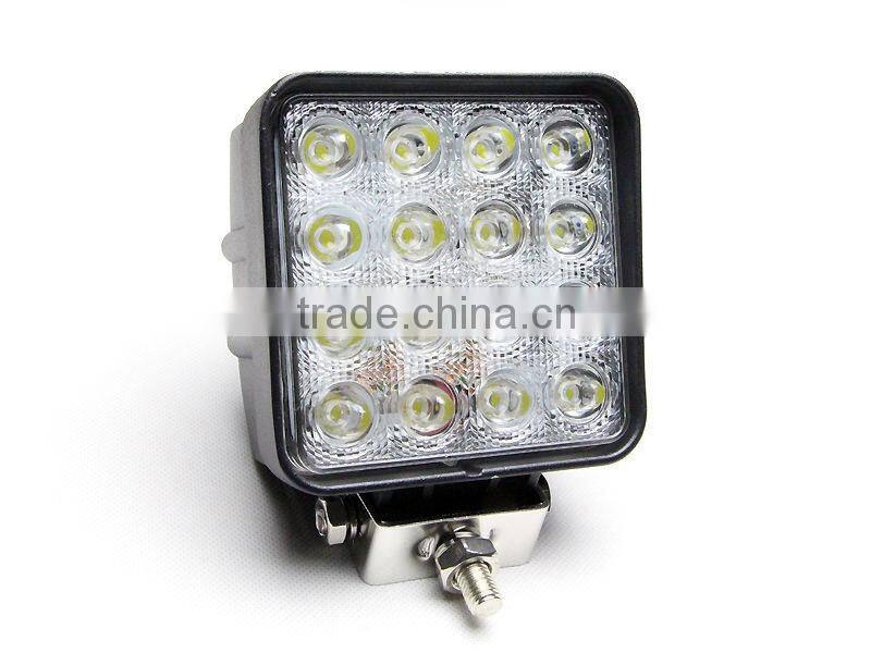 Car Accessory 48w led truck light 8-30v Work light Truck For Jeep Atv 4wd Boat 4.3inch Square Light