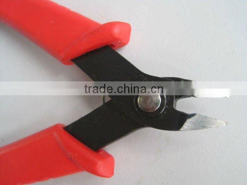 Red Insulate Coated Handle Electrical Wire Stripper Cutter 5"
