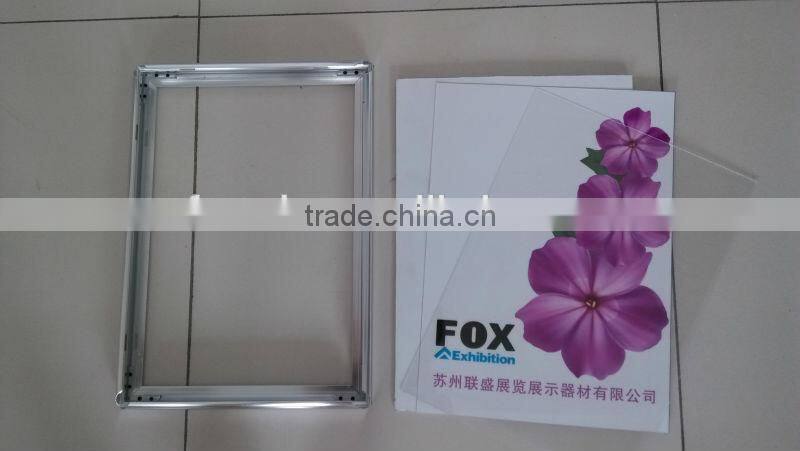 21mm curved shiny silver A3 snap frame