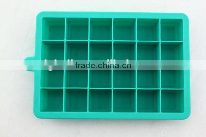 24 Cavities Square Shaped Silicone Ice Cube Tray