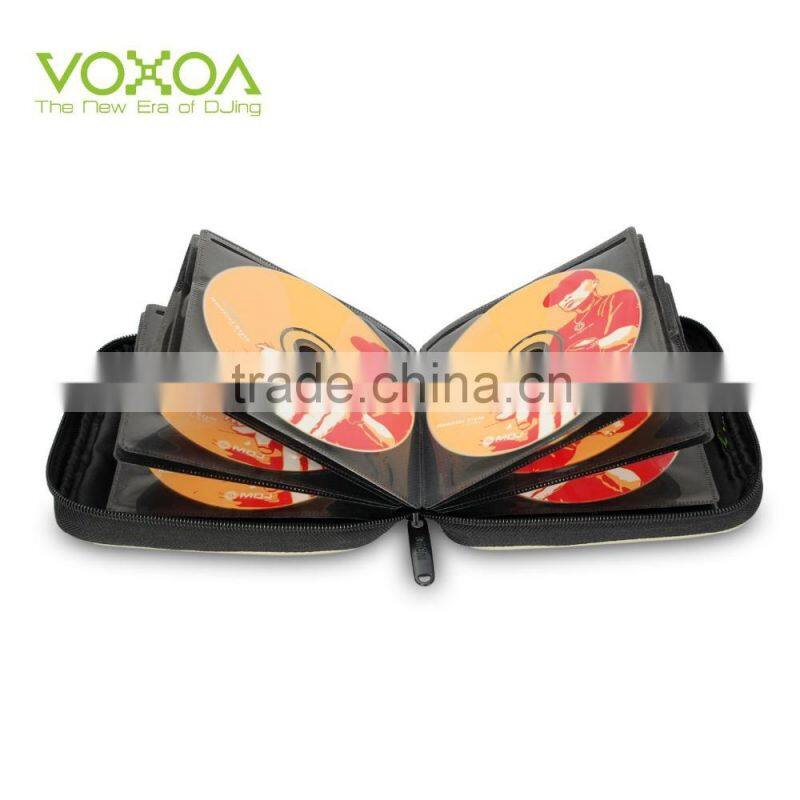 Fashion Red 32 Capacity PVC Fabric DVD Case CD Holder personalized cd case multi disc dvd cases