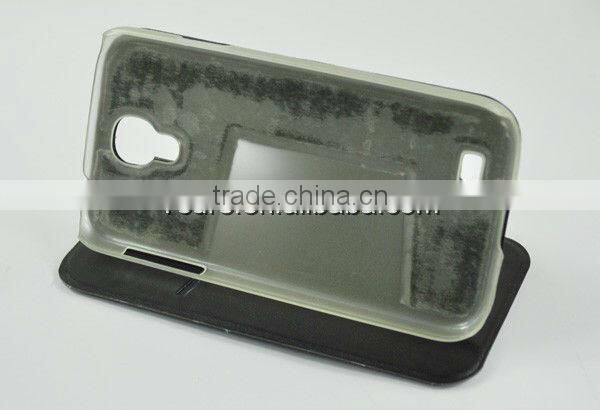 cool standable black pu leather flip case for nokia lumia 820 color is optional