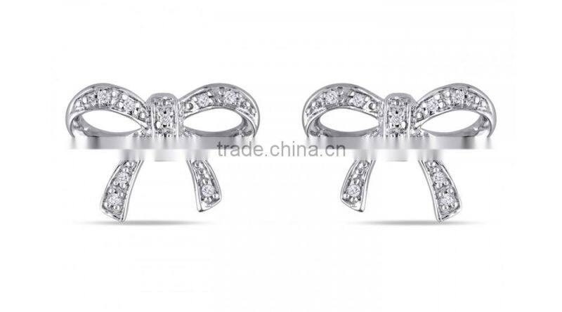 Floating ribbon diamond ball pendant necklace