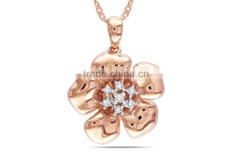 Sunflower design rose gold plating pendant, Amazon hot sale silver antique pendant