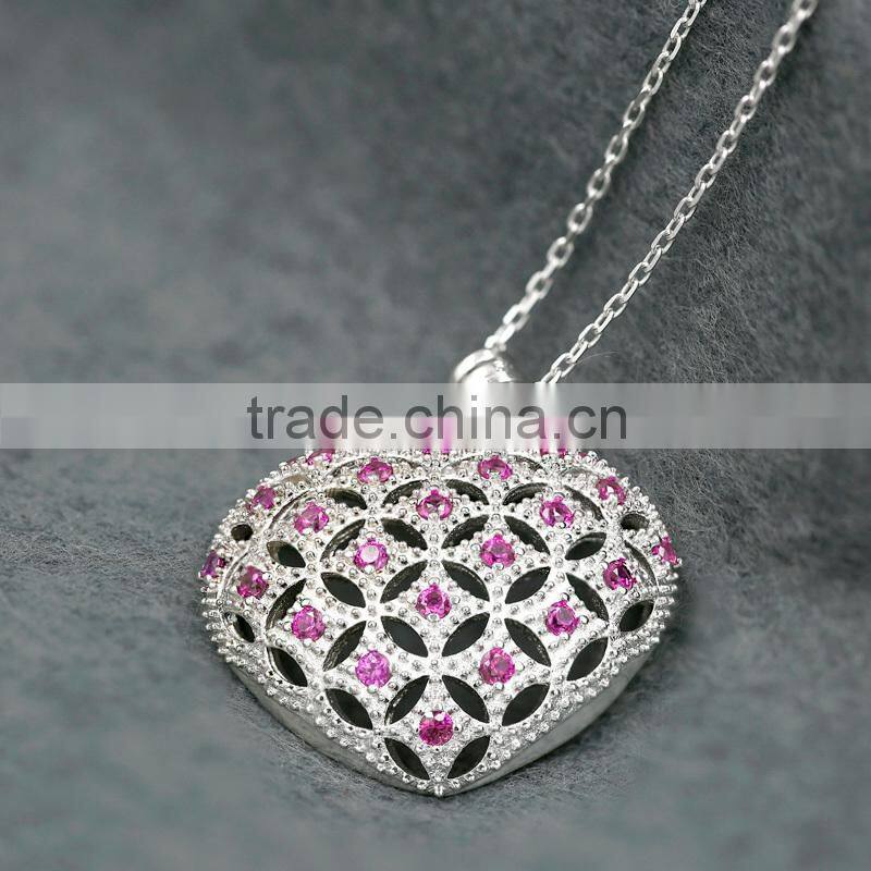 China Shenzhen wholesale fashion jewelry,Sweet Heart Fashion Crystal Pendant