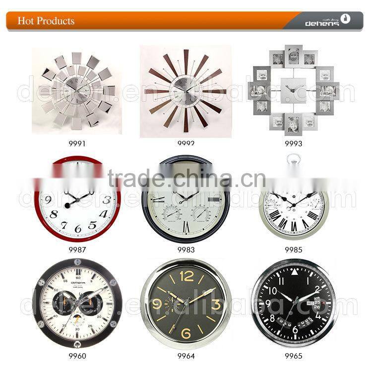 decorative funny glass wall clock with fruit shape design