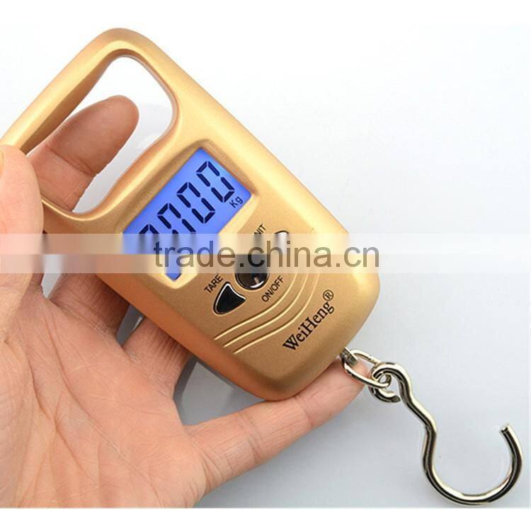 Low cost with best quality portable mini digital hanging luggage scale 50kg/10g