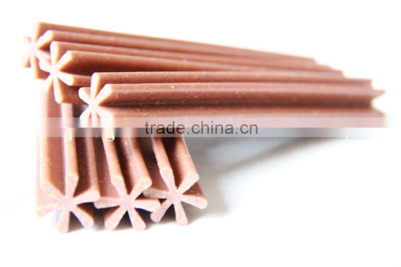 pet chews food processing line (dog treats hexagonal chewing stick)