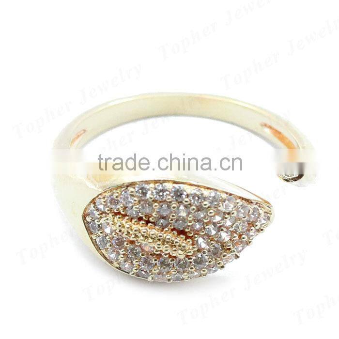 2015 new 925 sterling silver gemstone open ring