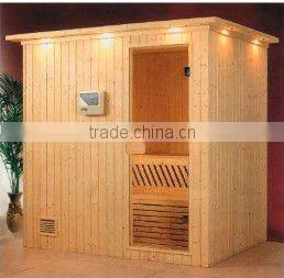 Factory Fashional Dry Mini Hemlock Wood Sauna Room and cheapest solid wood sauna rooom