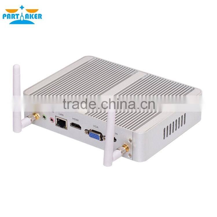 Partaker B4 Cheapest i3 Broadwell fanlesscomputer Win10 Barebone Computer i3 4005U 4K mini pc