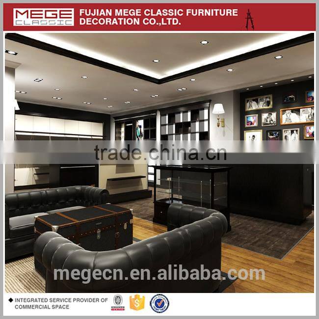 Glass display cabinet for clothes store