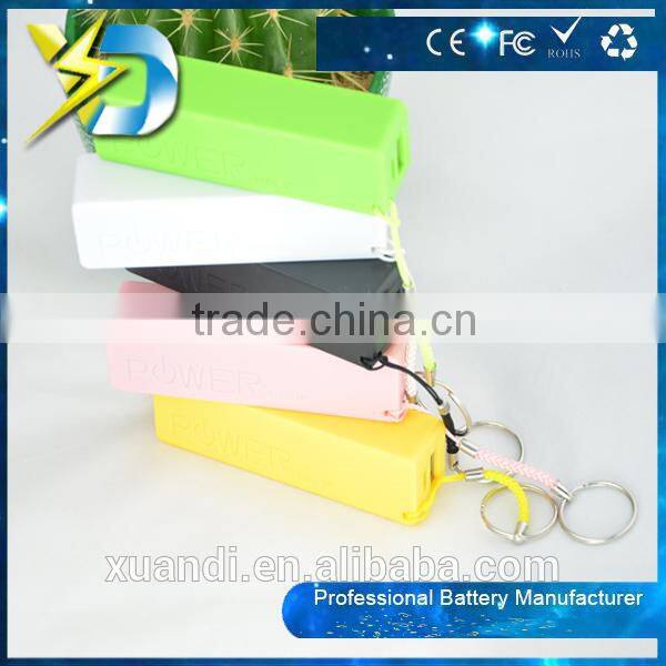 Easy carry 2600mah Rechargeable Portable Power Bank with Usb cable perfume power