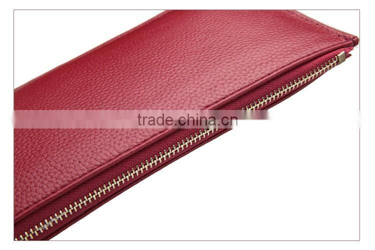 Cheap Wallet Women Real Leater Travel Organizer Wallet with Wrist