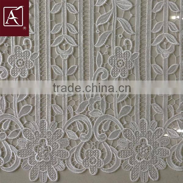 chemical lace embroidery fabric with flower