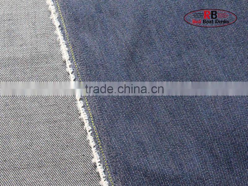 Factory Stock Lot Indigo Slub 72%Cotton Denim Fabric