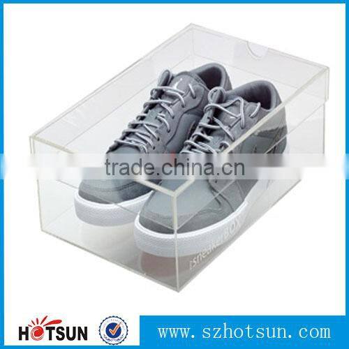 Hupbox clear acrylic shoebox, shoe box packaging, custom shoe box wholesale