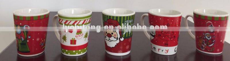 2016 hot sale christmas gift ceramic coffee mug promotional christmas porcelain mug