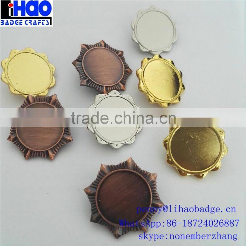 custom made metal badges Creative Blank Metal Lapel Pin Badge