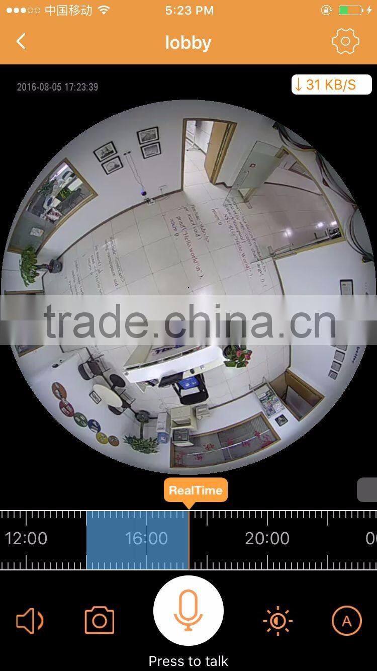 High quality 360 degree 3D 128G sd card wifi ip camera