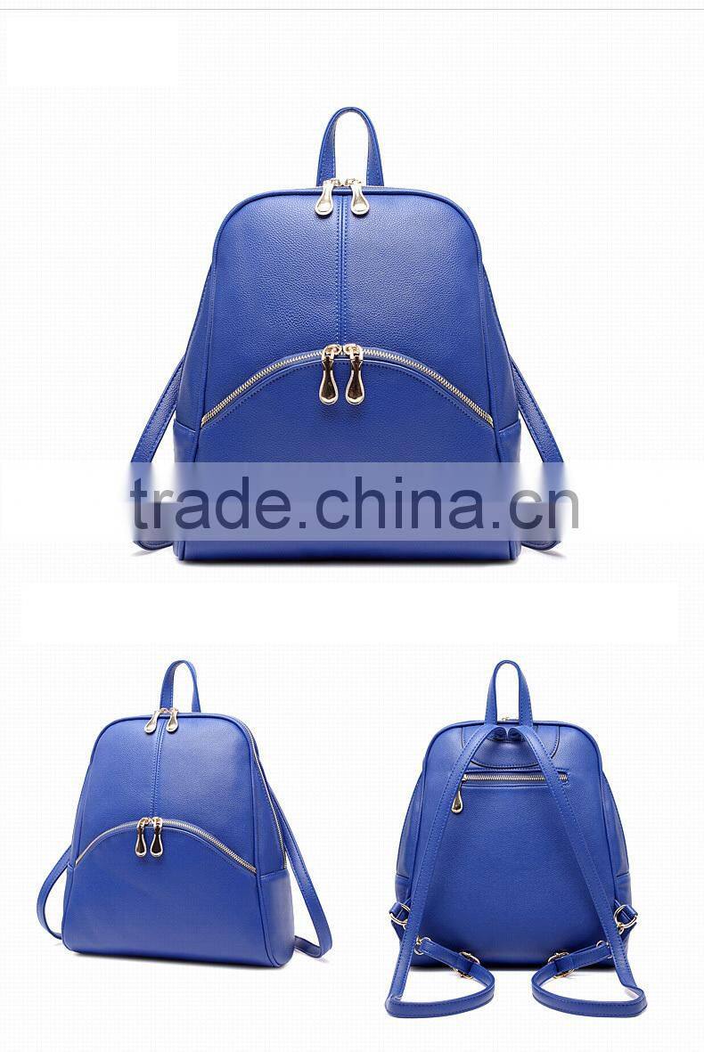 Fashion Brown Color Pu Backpacks For Girls