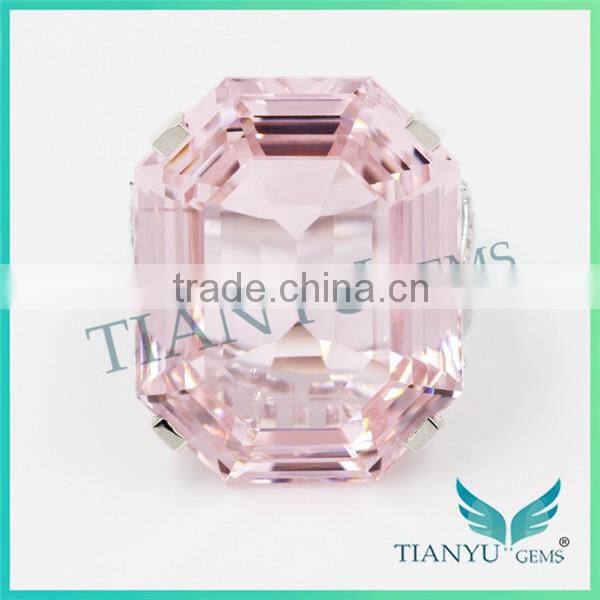 Russia Nanosital #1244 prink color cut big gemstones 20*25mm for ring marking