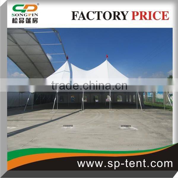 Elegant peg and pole tents cover double Waterproof PVC fabric for sale