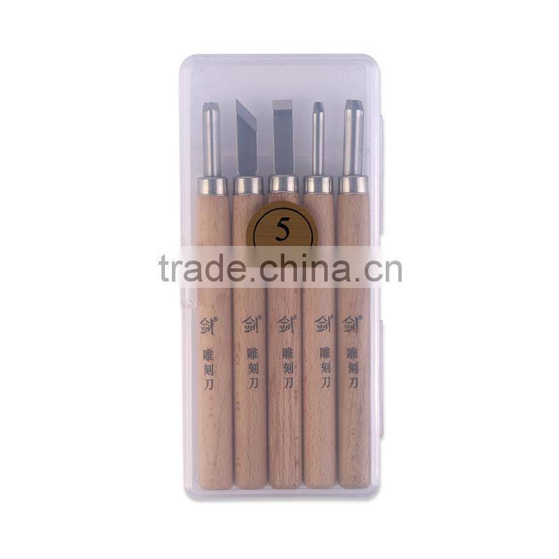 5PCS Professional Beech Wood Carving Knife Set