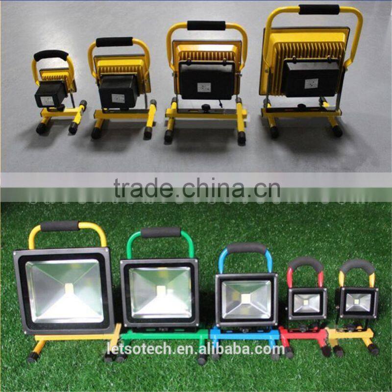 2016 New IP65 50w 100w 200w portable rechargeable led flood light with CE ROHS warm white 3 years warranty