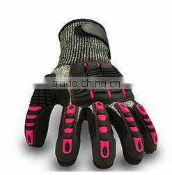 QL black nitrile coated gloves mechanical work gloves