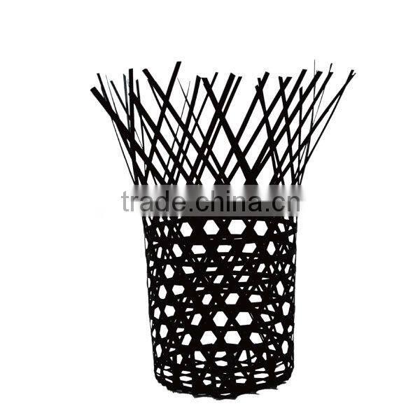 2014 Small round bamboo basket with decorations