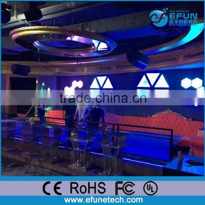 waterproof nightclub decorative disco remote control rgb color 3d led triangle effect panel