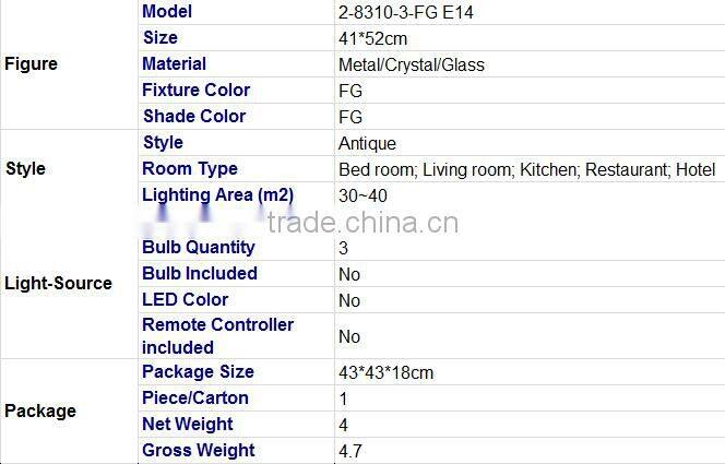 2014 hot sale modern chandelier light