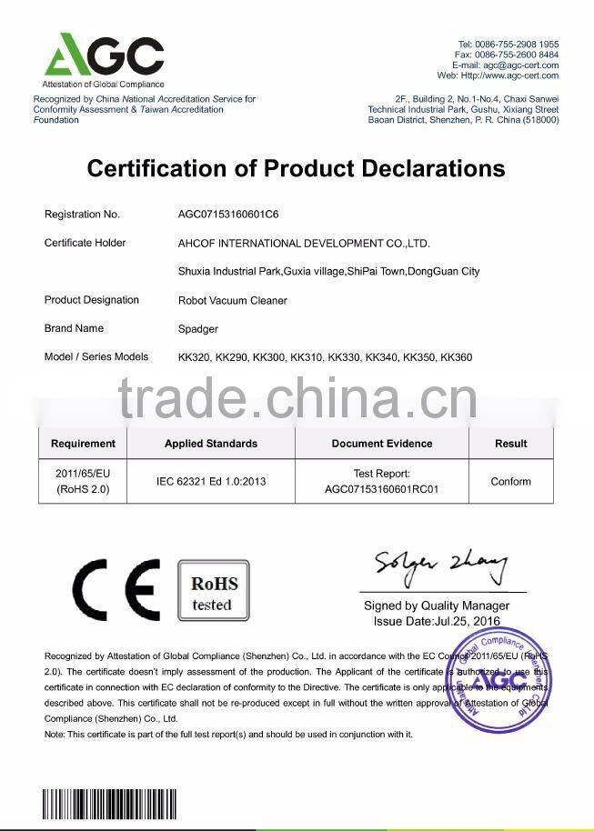 Good Quality Intelligent Robot Vacuum Cleaner Self Charging Sweeping