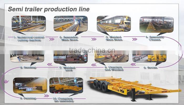 WONDEE Cargo Tri Axle Container 40 foot Flat Trailer