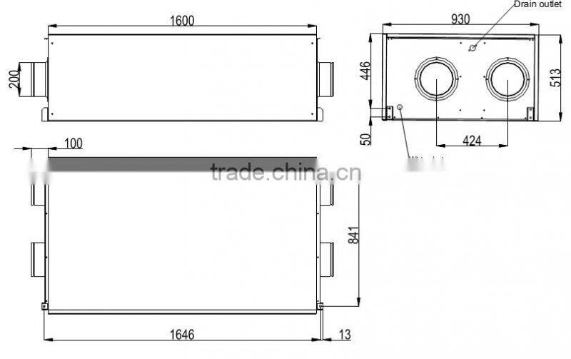Energy recovery ventilation residential heating pump