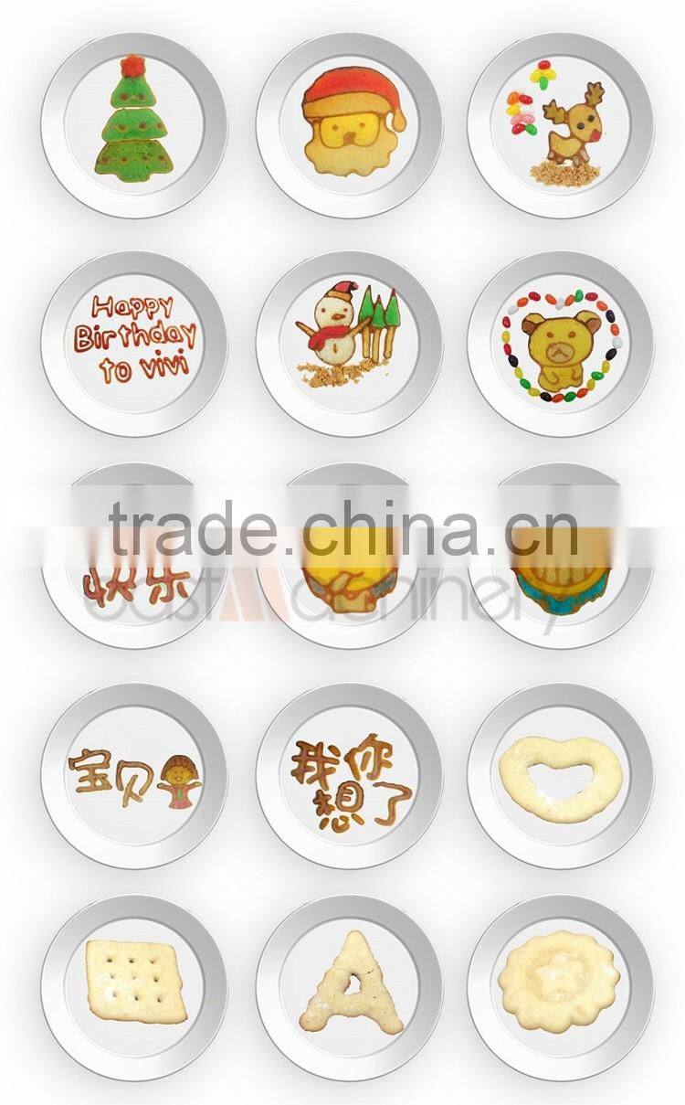 100*100*15mm Commecial 4-Nozzle Edible Food 3D Printer Chocolate Cookie Printer Food 3D Printer for Cookies Coffee Cream