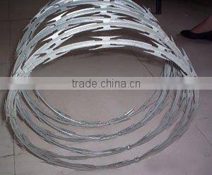 Galvanized&Pvc coated razor barbed wire