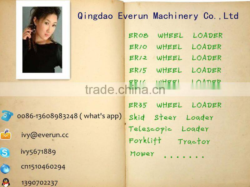 2014 Hot Price Qingdao Everun Brand Farm Machinery ER1500 Mini Telescopic Loader Made In China