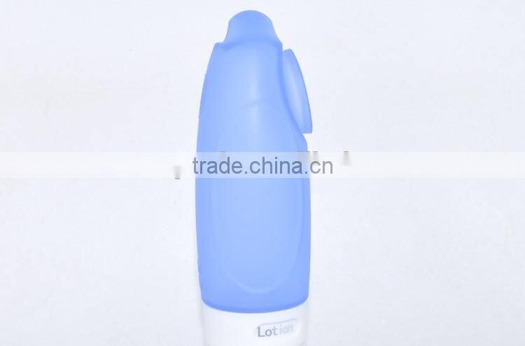 cute silicone baby bottle for lotion and cream filling while traveling MP4410