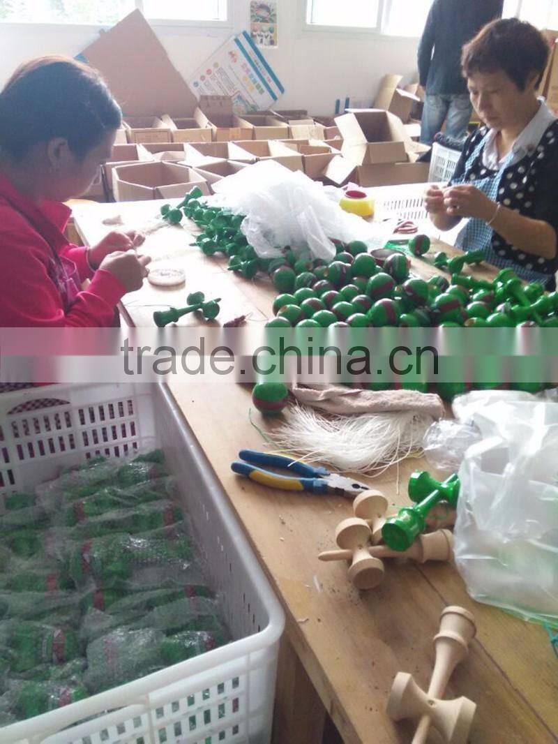 Factory OEM custom japanese toy pill shape Wooden kendama