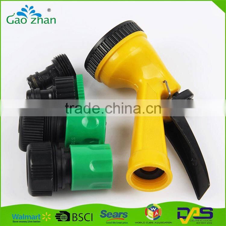 High Pressure 5 Settings Foam Plastic Garden Water Jet Spray Nozzle/Portable Garden Hose Washing Sprayer
