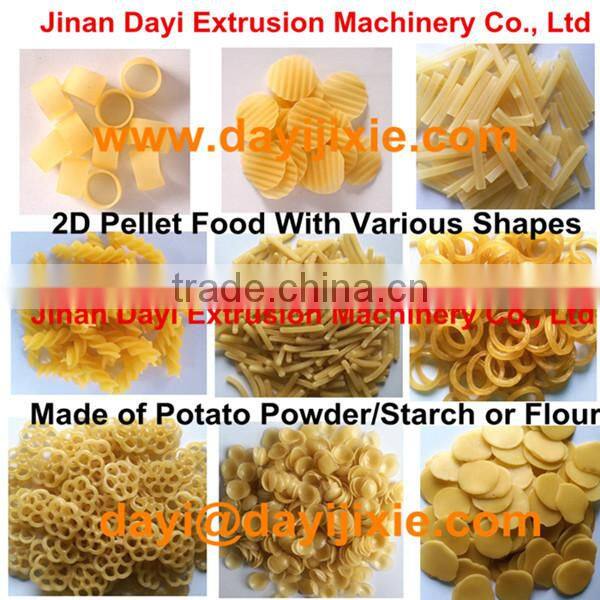 2D Food Pellet Extruder Snack Pellet Process Line -- Jinan DaYi Extrusion Machinery